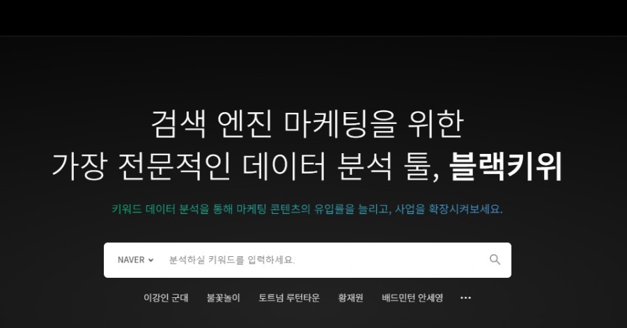 [블랙키위] 키워드 검색량 조회